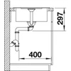 Kép 3/6 - BLANCO METRA 45 S Compact Silgranit mosogató dugókiemelő nélkül, fekete 525912