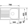 Kép 2/4 - BLANCO Tipo 45S Compact rozsdamentes acél mosogató natúr 513441