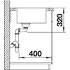 Kép 3/6 - BLANCO ANDANO XL 6 S-IF rozsdamentes acél mosogató baloldali főmedencével 523000