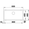 Kép 4/4 - BLANCO SUBLINE 800-U palaszürke mosogató 523142