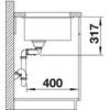 Kép 3/4 - BLANCO SUBLINE 430/270-U palaszürke mosogató 523152