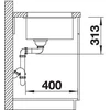 Kép 3/4 - BLANCO SUBLINE 400-U palaszürke mosogató 523423