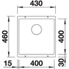 Kép 4/4 - BLANCO SUBLINE 400-U palaszürke mosogató 523423