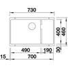 Kép 4/4 - BLANCO SUBLINE 700-U Level antracit mosogató 523452