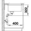 Kép 3/4 - BLANCO SUBLINE 700-U Level palaszürke mosogató 523453