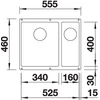 Kép 4/4 - BLANCO SUBLINE 340/160-U balos antracit mosogató 523548