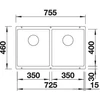 Kép 4/4 - BLANCO SUBLINE 350/350-U antracit mosogató 523574