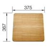 Kép 2/5 - BLANCO ZENAR 45 S alumetál mosogató jobboldali főmedencével fa vágódeszkával 523749