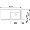 Kép 5/5 - BLANCO ZENAR XL 6 S antracit mosogató baloldali főmedencével fa vágódeszkával 523984