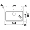 Kép 2/7 - BLANCO ETAGON 700-IF/A rozsdamentes acél mosogató 524274