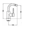 Kép 2/2 - Bugnatese Kobuk 2223CR bidet csaptelep leeresztővel CR / KRÓM