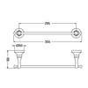 Kép 2/2 - BUGNATESE COMPLEMENTI DARREDO törölközőtartó rúd 30 cm, bronz 24810BR