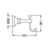 Kép 2/2 - BUGNATESE COMPLEMENTI DARREDO Fali fogas, bronz 24815BR