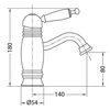 Kép 2/2 - Bugnatese Oxford 6319SBR Alacsony bidet csaptelep leeresztő nélkül BR / BRONZ