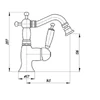 Kép 2/2 - Bugnatese Oxford 6323CRDO Bidet csaptelep leeresztővel CRDO / KRÓMARANY