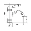 Kép 2/2 - Bugnatese Oxford 6325CR Alacsony bidet csaptelep leeresztővel CR / KRÓM