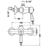 Kép 2/2 - Bugnatese Oxford 6336NS Zuhanycsaptelep test 3/4" csatlakozású NS / NIKKEL