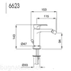Kép 2/2 - Bugnatese Simple álló bidécsaptelep leeresztővel, króm, 6623CR