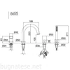 Kép 2/2 - Bugnatese Simple peremre szerelhető 4 üléses kádcsaptelep, króm, 6655CR