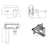Kép 2/2 - Bugnatese TETRIS Fali mosdó csaptelep 17,5 cm kifolyóval klikk-klakk leeresztővel, króm 9143SCCR