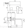Kép 2/2 - Bugnatese Tess fali mosdó csaptelep, króm, 9643CR