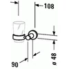 Kép 2/4 - Duravit D-Code pohártartó, balos 0099191000