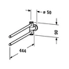 Kép 2/2 - Duravit D-Code kétágú törölközőtartó 0099221000