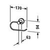 Kép 2/2 - Duravit D-Code wc papír tartó 0099261000