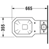 Kép 3/6 - Duravit 1930 alsó kifolyású monoblokkos wc, tartály nélkül 0227010000