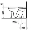 Kép 4/6 - Duravit 1930 alsó kifolyású monoblokkos wc, tartály nélkül 0227010000