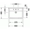 Kép 2/6 - Duravit Starck 3 65x48,5 cm mosdó három csaplyukkal 0300650030