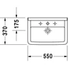 Kép 3/3 - Duravit Starck 3 Compact 55x37 cm mosdó 0301550000