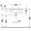 Kép 3/3 - Duravit Starck 3 Med 60x45 cm mosdó 0307600000