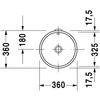 Kép 2/3 - Duravit Architec Ø 32,5 cm-es alulról beépíthető mosdó 0319320000