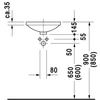 Kép 3/3 - Duravit Architec Ø 37,5 cm-es alulról beépíthető mosdó 0319370000