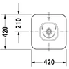 Kép 2/8 - Duravit Bacino 42x42 cm-es ráültethető mosdó 0333420000