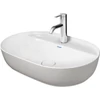 Kép 1/4 - Duravit Luv 60x40 cm ráültethető mosdó, szatén szürke 0380602300