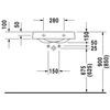 Kép 2/3 - Duravit Architec 57,5x52 cm mosdó csaplyuk balra, szappanadagoló jobbra 0449580023