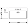 Kép 2/4 - Duravit Vero 80x47 cm mosdó WonderGliss felülettel 04548000001