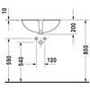 Kép 3/3 - Duravit Santosa 51x37,5 cm-es alulról beépíthető mosdó 0466510000