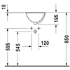 Kép 3/3 - Duravit Architec Ø 33,5 cm-es beépíthető mosdó Bali 0473340031