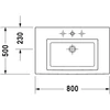 Kép 2/4 - Duravit 2nd floor 80x50 cm mosdó 0491800000