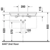 Kép 3/4 - Duravit 2nd floor 80x50 cm mosdó 0491800000