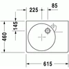 Kép 2/6 - Duravit Scola univerzális 61,5x46 cm mosdó csaplyukkal balos medence 0684600011