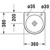 Kép 2/3 - Duravit Architec 36x38 cm kézmosó csaplyuk jobbra 0766350008