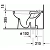 Kép 4/4 - Duravit D-Code alsó kifolyású, mélyöblítésű monoblokkos WC-csésze (21110100002)