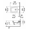 Kép 2/4 - Duravit 2nd floor fali bidé WonderGliss felülettel (22541500001)