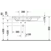 Kép 4/4 - Duravit Durastyle 100x48 cm-es bútorral aláépíthető aszimmetrikus mosdó 232510 00 00