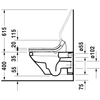 Kép 3/7 - Duravit Fali WC mélyöblítésű, csak SensoWash-sal együtt rendelhető 2537590000