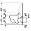 Kép 5/9 - Duravit Darling New fali WC mélyöblítésű, csak SensoWash-sal együtt rendelhető WonderGliss felülettel 25445900001